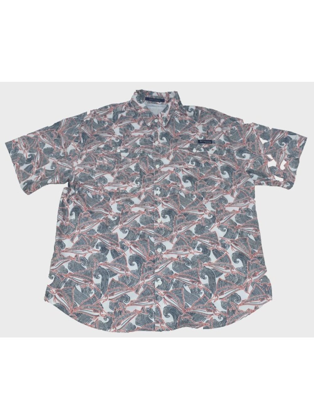 Columbia PFG Super Tamiami Mens Shirt Sz XL Multi Patterned Short Sleeve Fishing